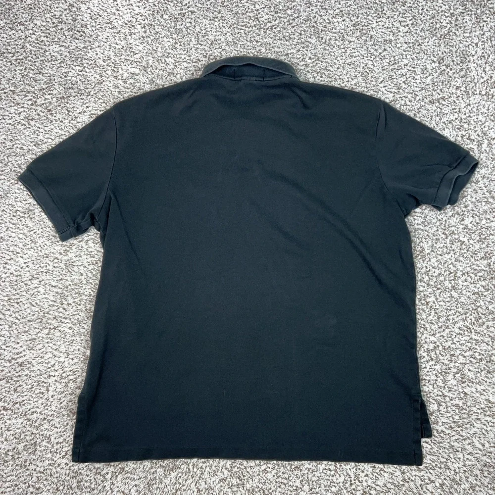 Polo Ralph Lauren Polo Shirt Mens‎ Large Black Cotton Red Pony Logo Casual Top